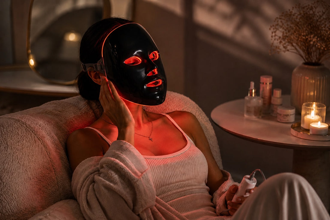 Masque LED Visage Auralis™ – Technologie Lumière Anti-Imperfections & Anti-Âge