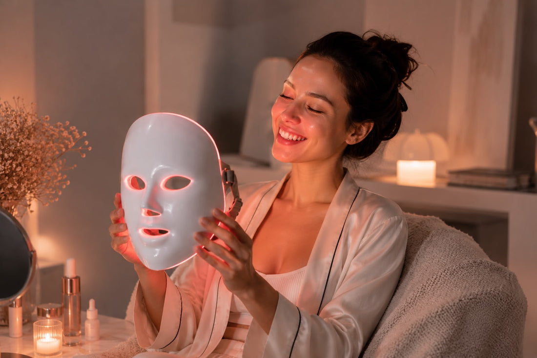 Masque LED Visage Auralis™ – Technologie Lumière Anti-Imperfections & Anti-Âge
