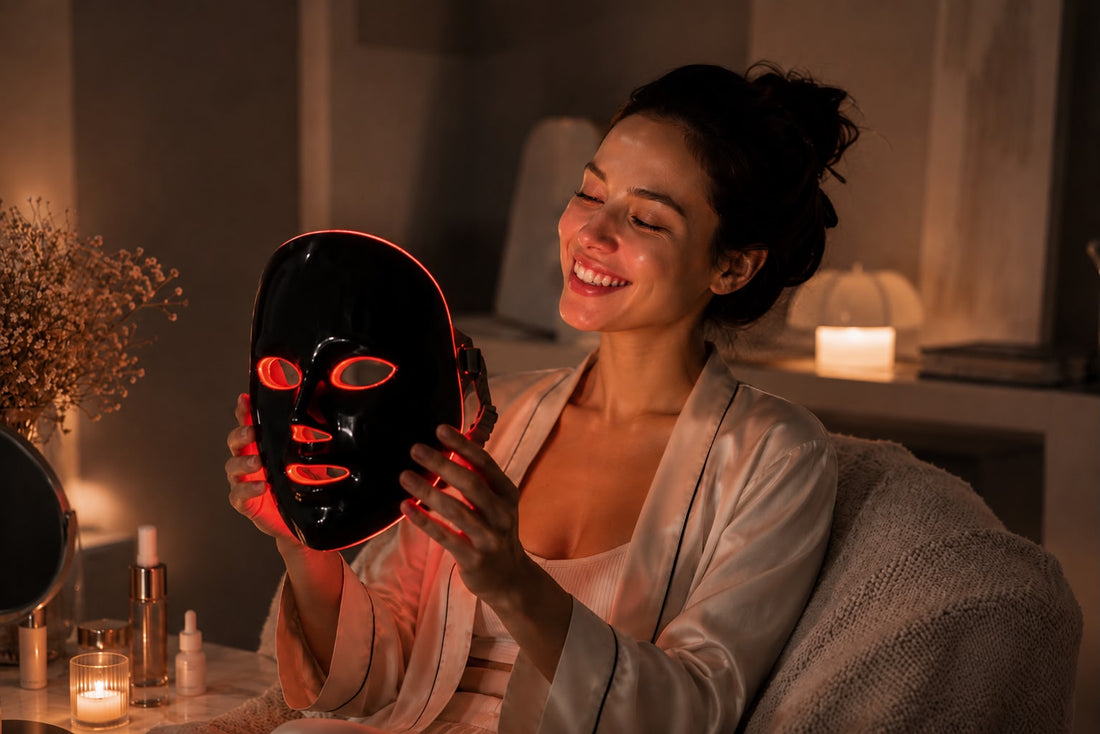 Masque LED Visage Auralis™ – Technologie Lumière Anti-Imperfections & Anti-Âge