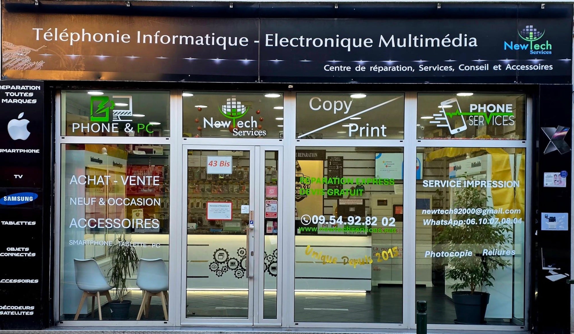 Devanture NewTech Services Nanterre